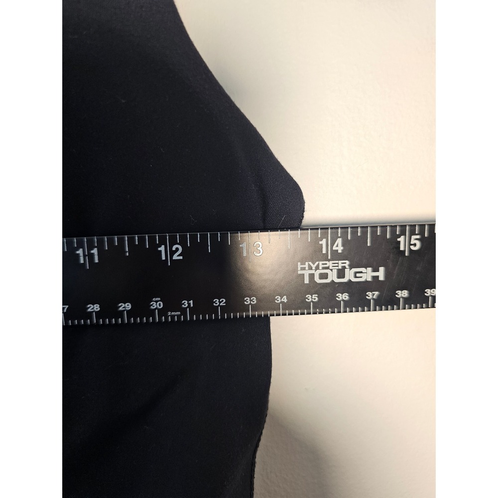 [Athleisure] Mono B Ruched Front Crop Top Womens Size M Black Workout Tank - Picture 5 of 6